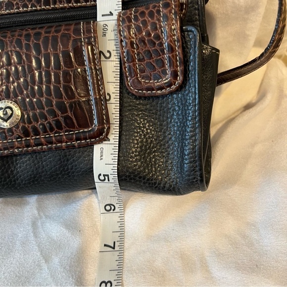 Brighton VTG Crossbody Organizer Bag Black Brown - Picture 7 of 8